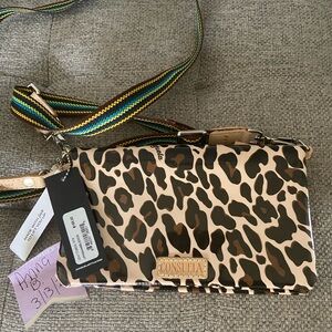 Consuela Brown Crossbody Bag with Detachable Strap